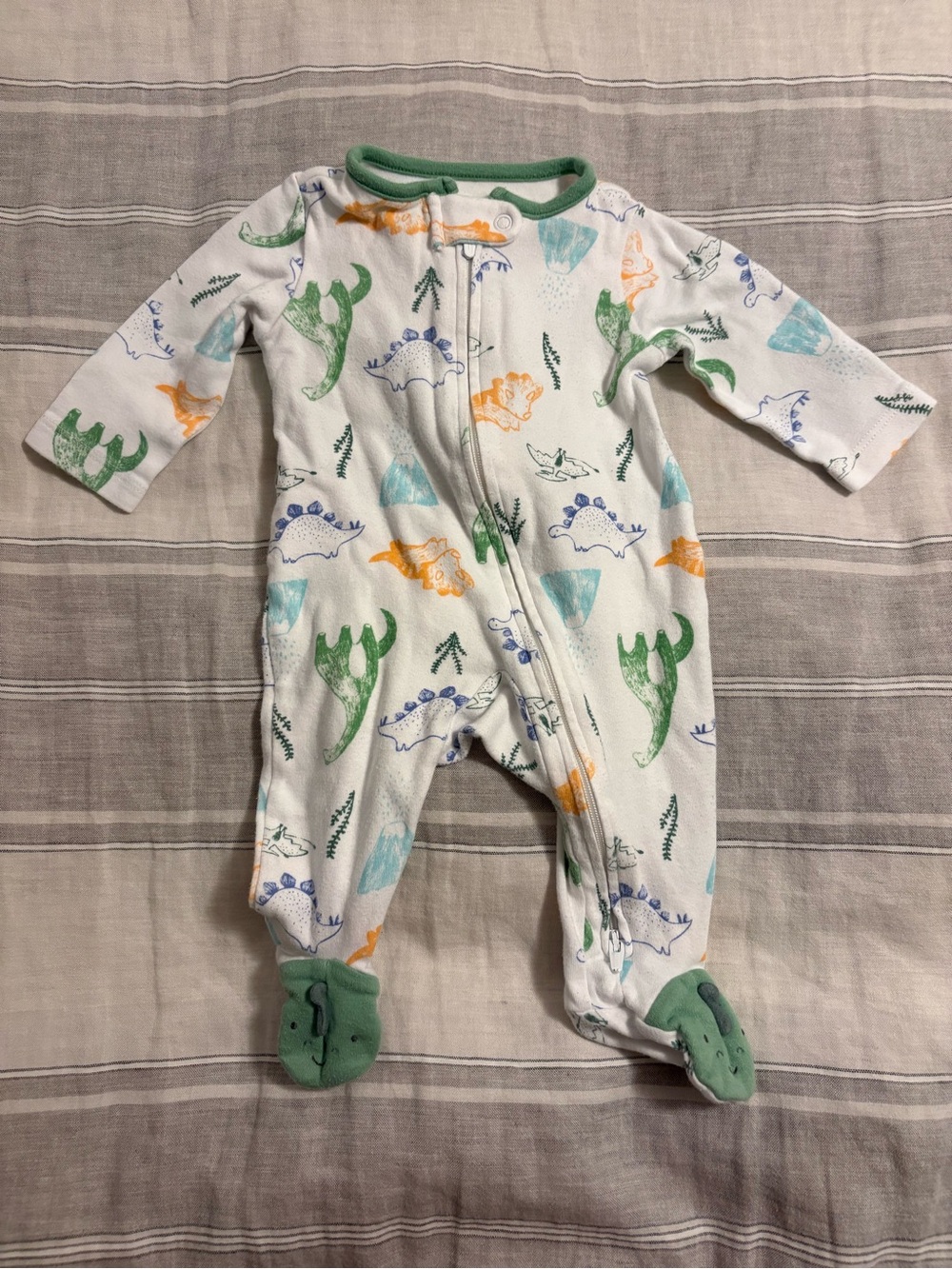 Carter’s 3M Dinosaur Footed One-Piece Pajamas with Dino Feet